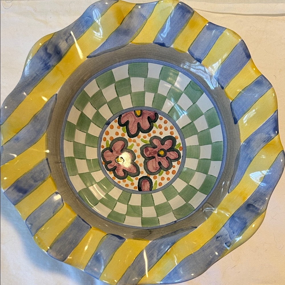 Retired design Myrtle Ruffled Edge Ceramic Plate